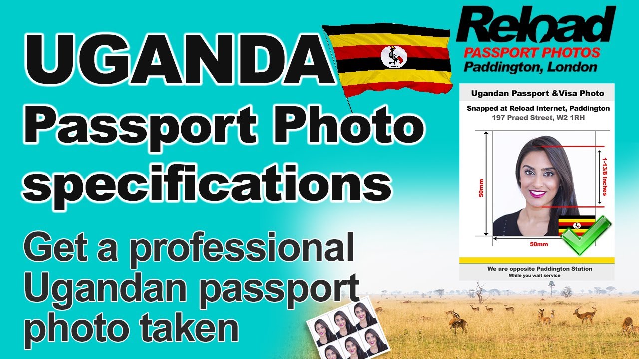 Ugandan Passport Photo and Visa Photo snapped in Paddington, London