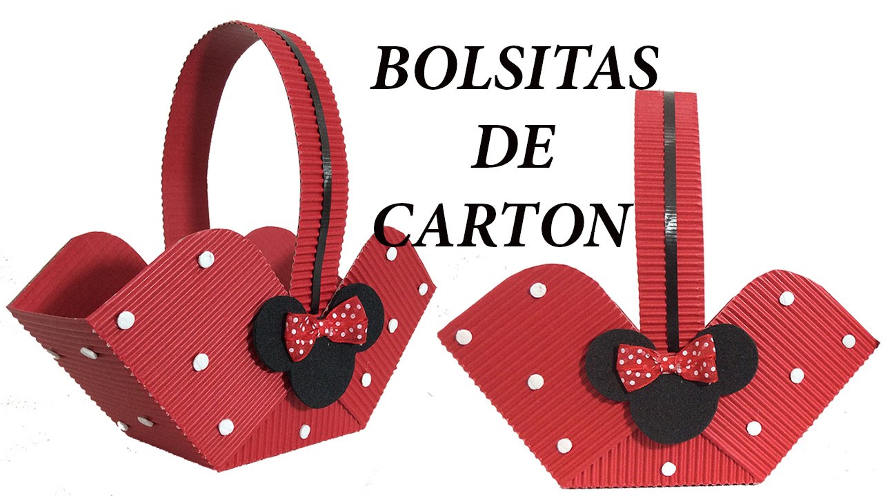 Como hacer bolsita de Minnie. Canastita de Minnie mouse