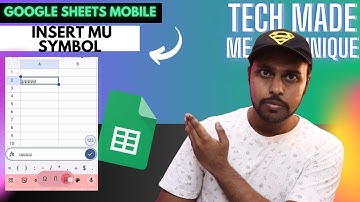 How to insert mu symbol in Google sheets mobile | insert the mu symbol in Google sheets mobile