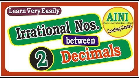 Irrational Numbers between two Decimals || Rational Numbers || Class 9th || Maths || Number System