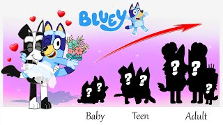 Bluey Heeler Growing Up Evolution Compilation Adn World