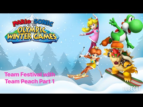 Mario & Sonic at the Olympic Winter Games Team Festival (Team Peach) Part 1