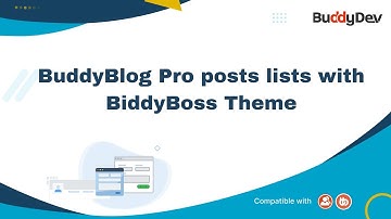 BuddyBlog Pro posts lists with BiddyBoss Theme
