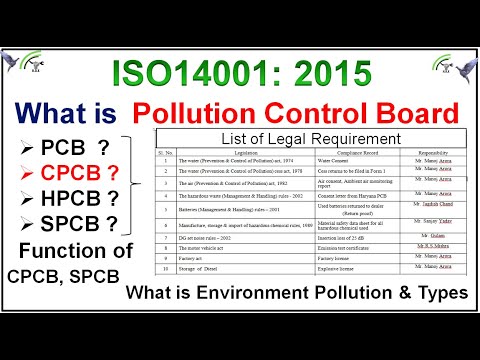 CPCB (Central Pollution control board) & functions of CPCB, SPCB for ISO14001:2015, Legal compliance