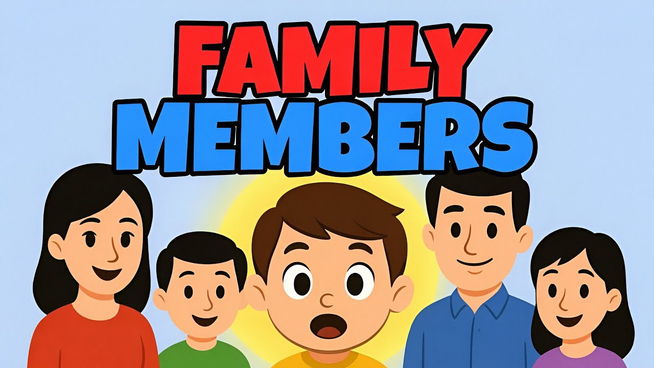 👨‍👩‍👧‍👦 Family Members in English for Kids | Learn English Easily