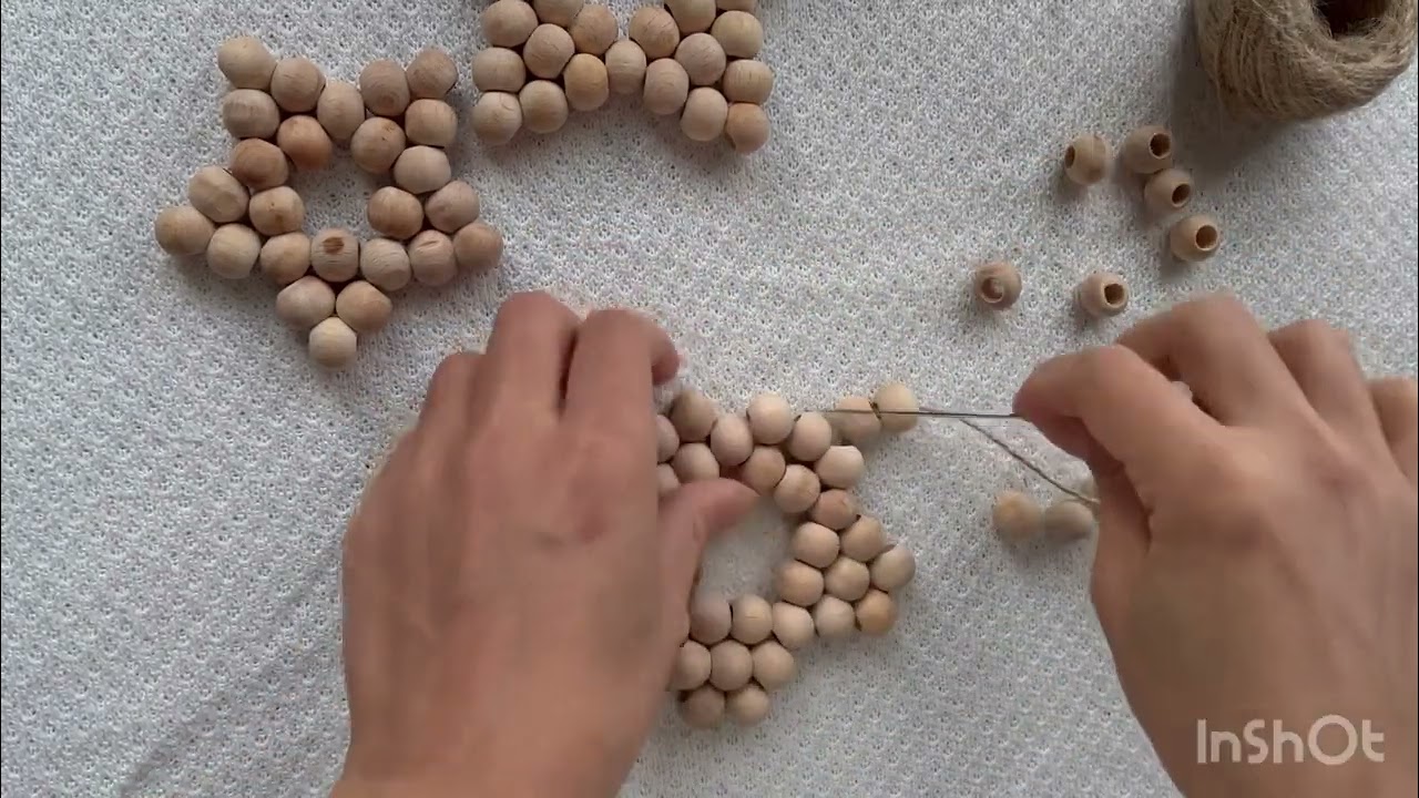 Ahşap boncuk yıldız