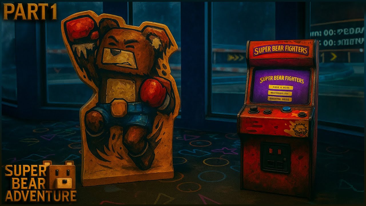 Bütün Gizli Karakterleri Açtım! | Super Bear Fighters Part 1 | Arcade Machine Super Bear Adventure