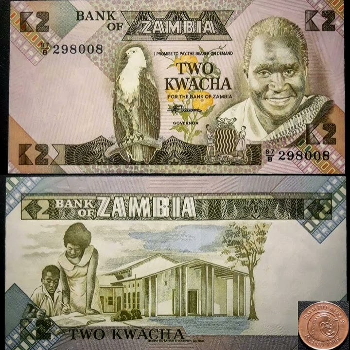 🇿🇲 2 Kwacha ~ Zambia 1986 🇿🇲