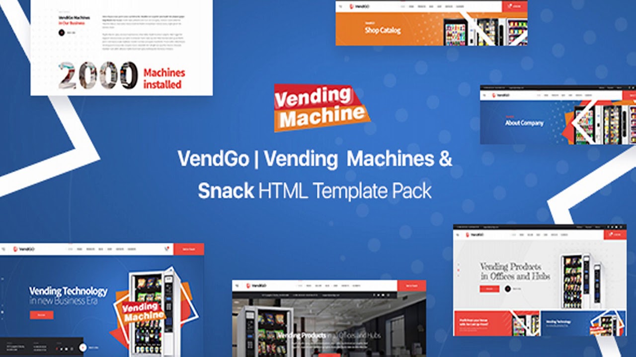 VendGo Vending Machines & Snack HTML Template Pack Themeforest