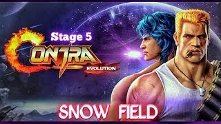 Contra Evolution Gameplay Stage 5 ( SNOW FIELD )