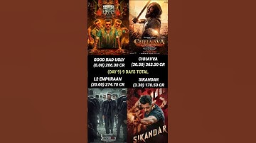 Good Bad Ugly vs Chhaava vs L2 Empuraan vs Sikandar Day 9 Worldwide Box Office Collection Official