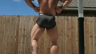 Caleb Blanchard backyard posing