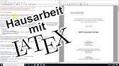 Latex Tutorial 10 Vorlage Abschlussarbeit Youtube