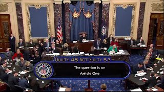 WATCH: Senate votes to acquit Trump of obstruction of Congress | Trump's first impeachment trial