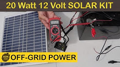 SUNER POWER 20 WATT SOLAR PANEL KIT INSTALL - TEST - THOUGHTS