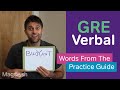 Words from an official practice guide  gre vocab