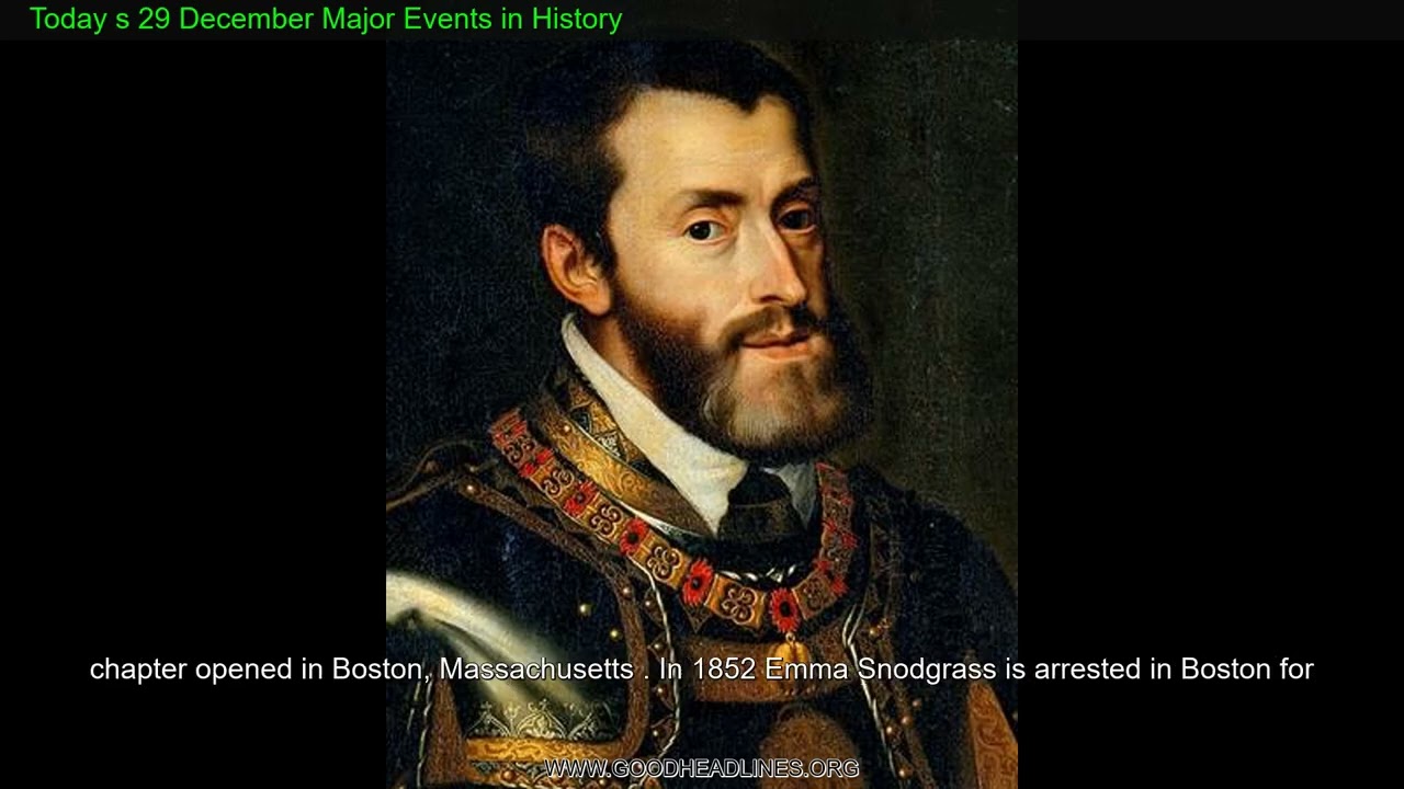 Today s 29 December Major Events in History