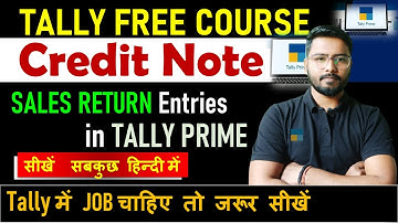 🔥 Credit Note Voucher | Tally Course in Hindi | Purchase Return #tallyprime