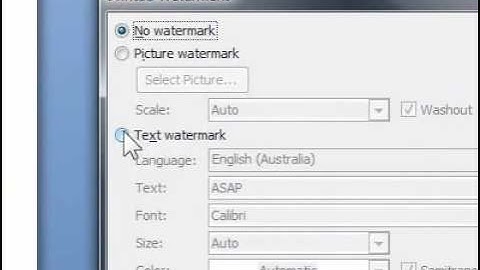 How to add a custom text watermark to a document
