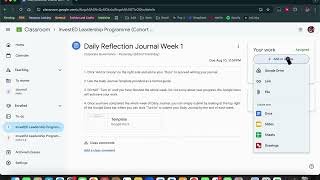 Daily Reflection Journal Tutorial - InvestED Leadership Programme screenshot 3