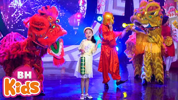 Nhạc Thiếu Nhi Múa Lân Ông Địa Vui Nhộn ♫ Bánh Chưng Bánh Tét ♫ Tết Sang | Nhạc Cho Bé Mầm Non