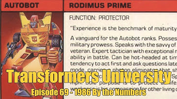 Transformers University - Episode 69 - 1986 By the Numbers