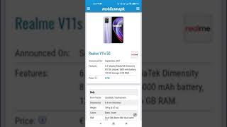 Realme V11s 5G Specs