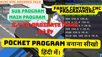 #CNC Milling(VMC) Programming #Simulator #Fanuc Control Basic Pocket Program