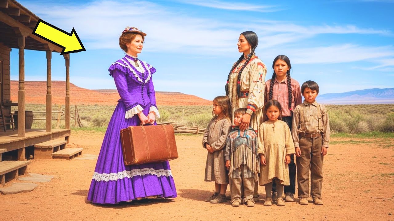 Η πλούσια χήρα επέστρεψε στοεγκαταλελειμμένο ράντσο της, αλλάβρήκε έναν Απάτσι με πέντεπαιδιά