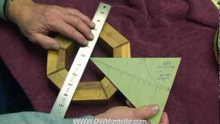 I describe how I measure and cut the segments for a top ring for a bowl.