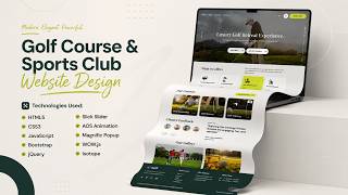 I Built a Stunning Golf Course Website Using HTML CSS & Bootstrap ⛳🔥