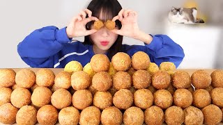 100 Deep-Fried Cheeseballs Mukbang! Is it Possible? It's Possible..