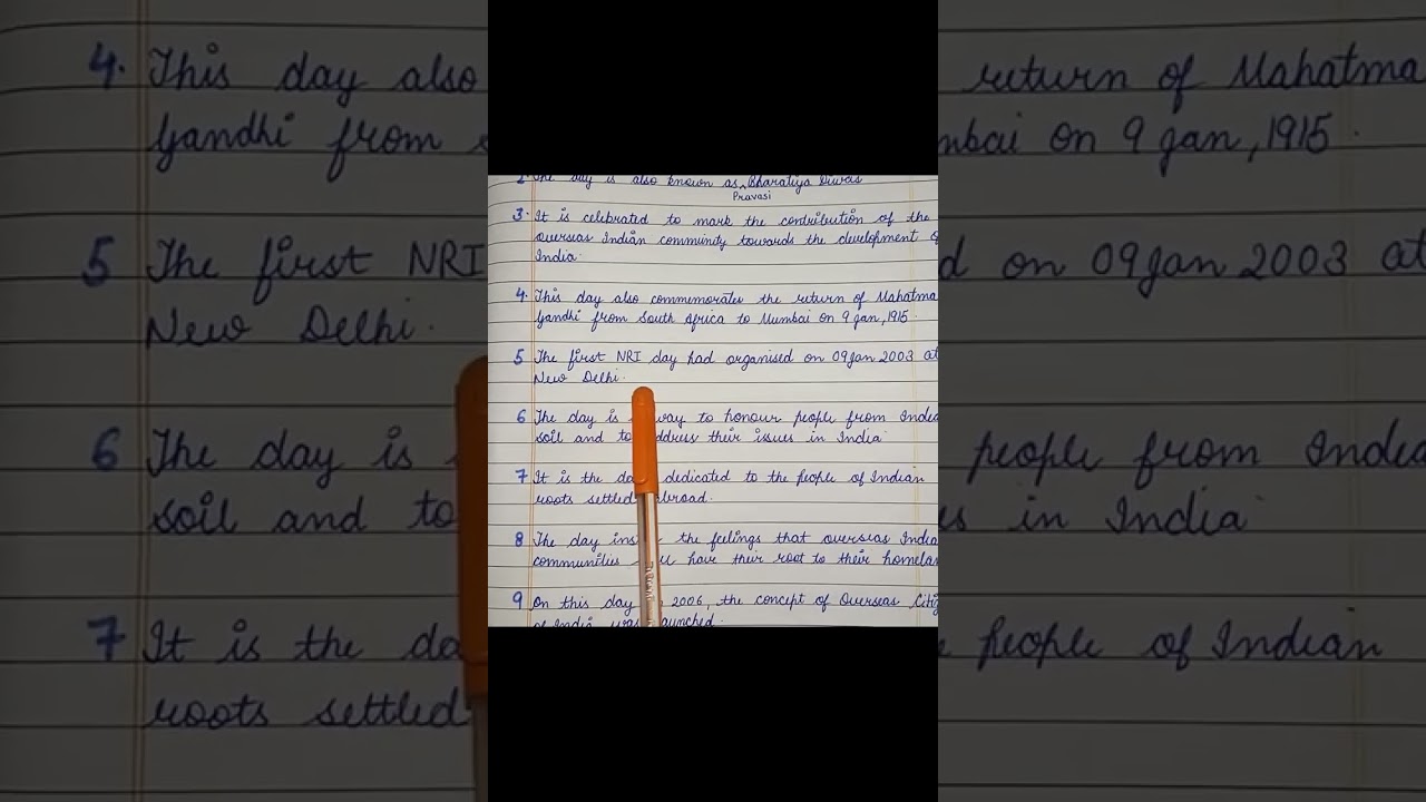 Non Resident Indian Day/essay on Non Resident Indian Day