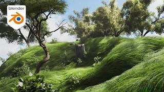 How I made this Windy Grass 3d environment in Blender