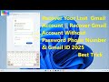 Recover Your Lost  Gmail Account || Recover Gmail Account Without Password Phone Number & Gmail ID