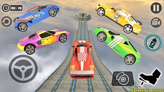 Impossible Car Tracks 3D: All Cars Driving (Orange, Pink,Green, Blue Red) - Android Gameplay 3D screenshot 4