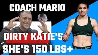 DIRTY KATIE WEIGHED OVER 150 LBS VS AMANDA SERRANO- 4 DIVISION WEIGHT DIFFERENCE - SHE'S DIRTY!