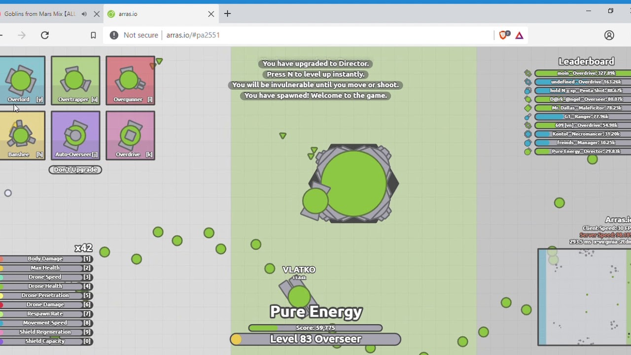 best build for spreadshot in seige arras.io. really cool. got 1st