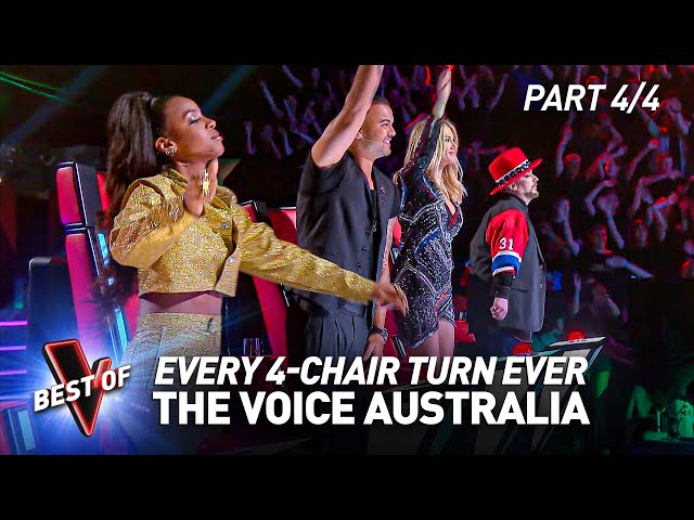 Every 4-CHAIR TURN Blind Audition on The Voice Australia | Part 4/4 class=