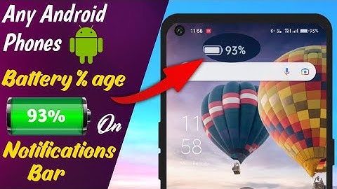 How to show Battery Percentage on notifications/Status Bar in Any Android Phone