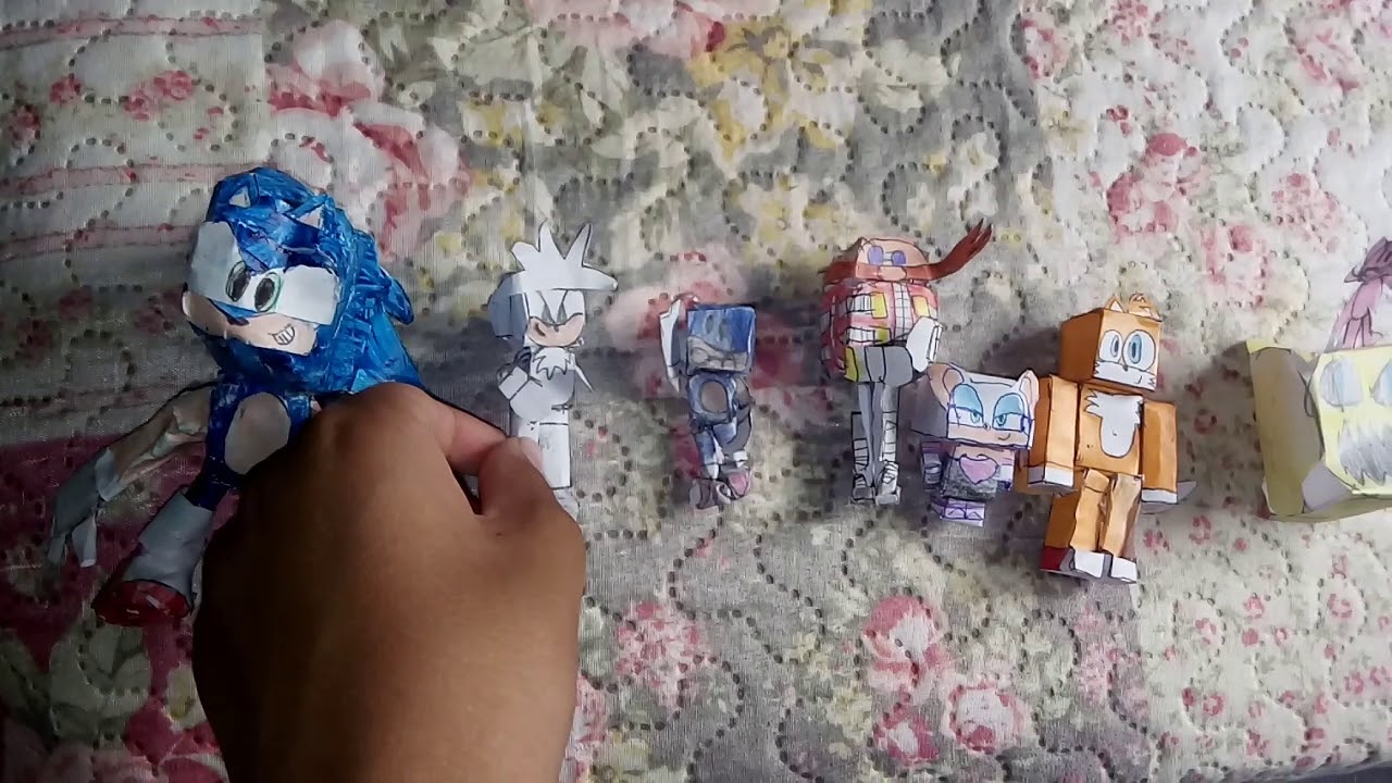 MEUS BONECOS DE PAPEL DO SONIC 😁😁 - YouTube
