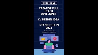 Creative Full Stack Developer CV Design Idea - Stand Out in 2024