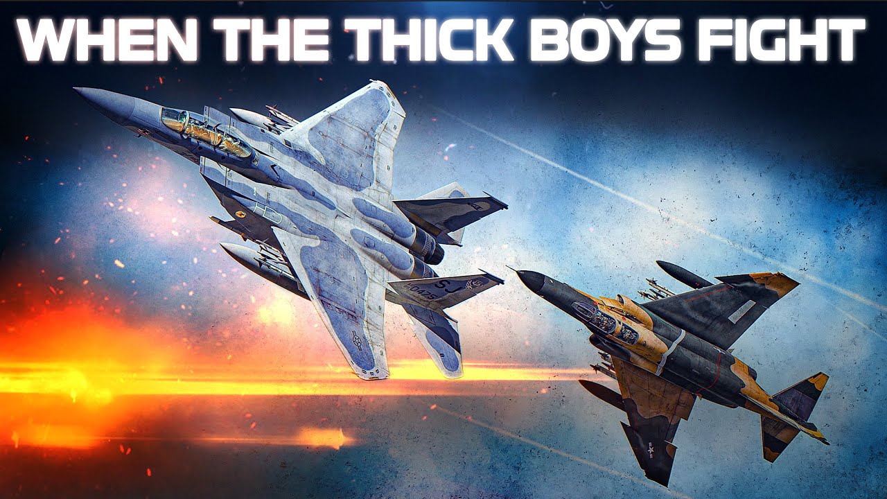 F-15E Strike Eagle Vs F-4E Phantom II DOGFIGHT | Digital Combat Simulator | DCS |