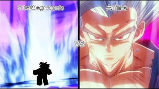 Roblox Z battlegrounds all characters moves vs anime gohan update | 4k - 60 FPS