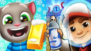 Subway Surfers vs Talking Tom Gold Run - Gameplay // Mobile Games // Android / IOS Games