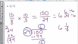 6th Grade 4-4: Multiply Mixed Numbers