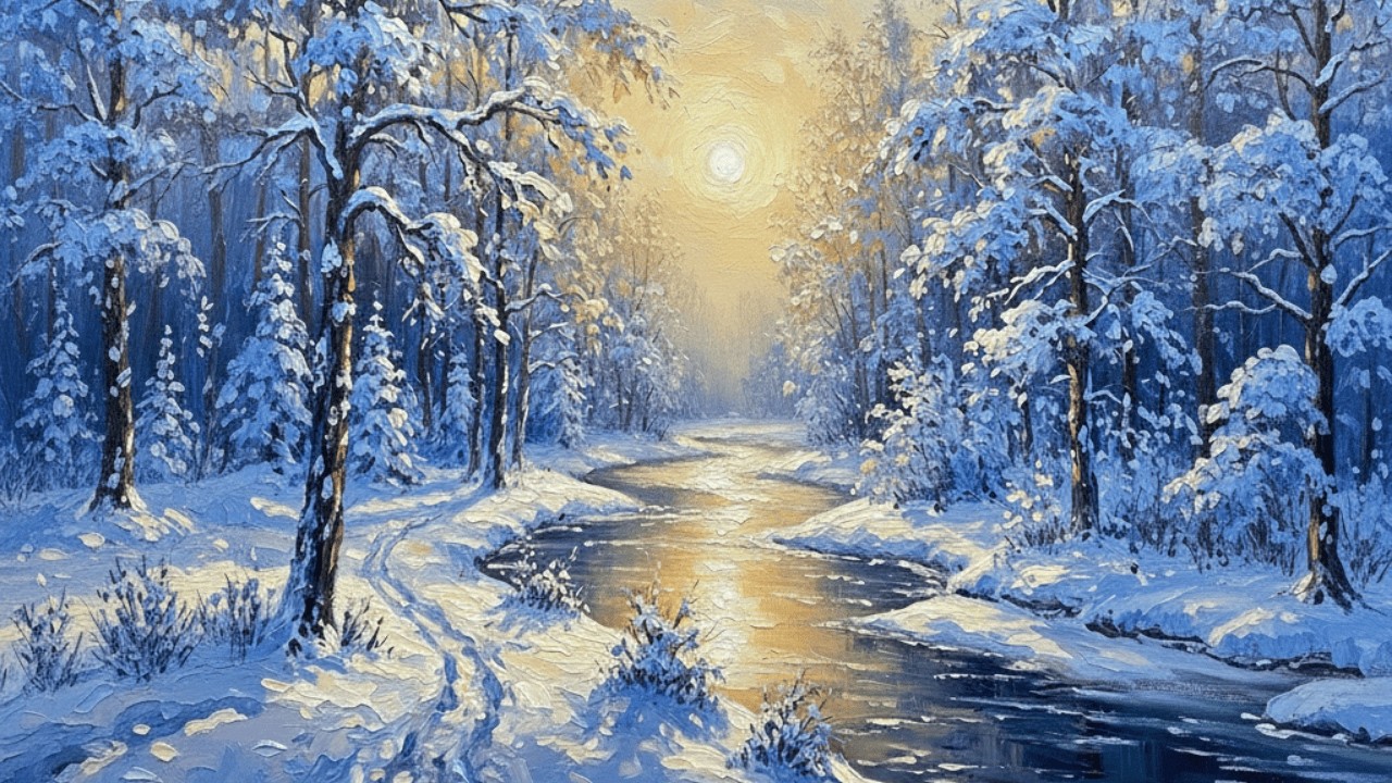 Calming February Snow Music ❄️ Beautiful Relaxing Music, Peaceful Winter Melodies for Stress Relief