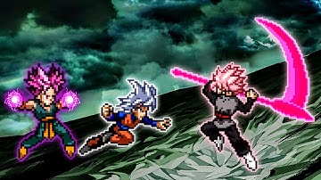 Goten MUI OP (New) & Trunks Ultra Ego OP (New) VS Goku Black Purgation OP (AF) in Jump Force Mugen