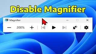 How To Disable the Magnifier in Windows 11
