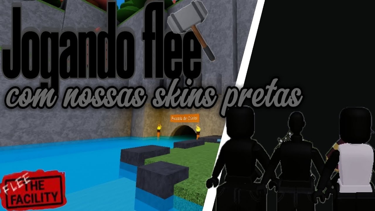 Jogando com as nossas skins pretas | Roblox (flee the facillity) :)